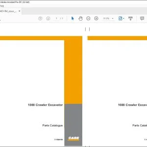 Case 1088 Crawler Excavator Parts Catalogue Manual 7-1540+R4 - PDF DOWNLOAD