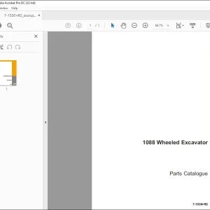 Case 1088 Wheeled Excavator Parts Catalogue Manual 7-1530+R2 - PDF DOWNLOAD