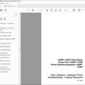 Case 1088F-1188F Fixed Base Parts Catalogue Manual 7-4040 - PDF DOWNLOAD
