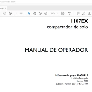 Case 1107EX compactador de solo MANUAL DE OPERADOR(51658118) -  PDF DOWNLOAD (French)