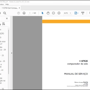 Case 1107EX compactador de solo MANUAL DE SERVIÇO(90342796) - PDF DOWNLOAD (Portuguese)
