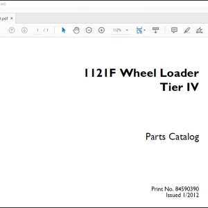 Case 1121F Wheel Loader Tier IV Parts Catalog Manual(84590390) - PDF DOWNLOAD