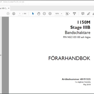 Case 1150M Stage IIIB Bandschaktare FÖRARHANDBOK(48191535)  - PDF DOWNLOAD (Swedish)