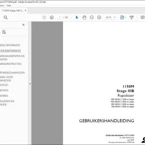 Case 1150M Stage IIIB Rupsdozer GEBRUIKERSHANDLEIDING 47713454 - PDF DOWNLOAD (Dutch)