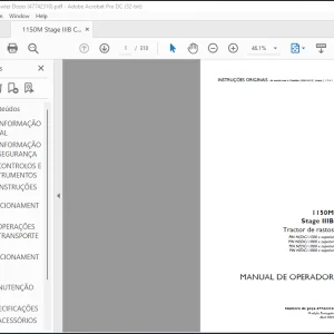 Case 1150M Stage IIIB Tractor de rastos MANUAL DE OPERADOR(47742310) - PDF DOWNLOAD (PORTUGUESE)