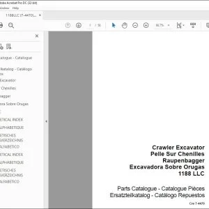 Case 1188 LLC Crawler Excavator Parts Catalogue Manual 7-4470 EN_FR_DE_ES - PDF DOWNLOAD