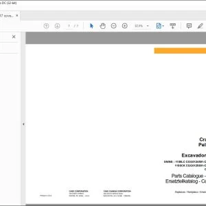 Case 1188LC CGG0124501- 1188CK CGG0125801- Crawler Excavator Parts Catalog Manual 8-9821 +R7 - PDF DOWNLOAD