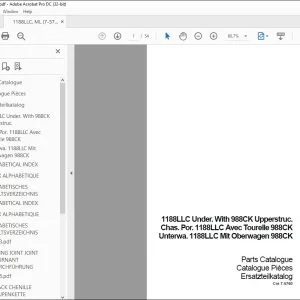 Case 1188LLC Undercarriage With 988CK Upperstructure Parts Catalogue Manual 7-5760 EN_FR_DE - PDF DOWNLOAD