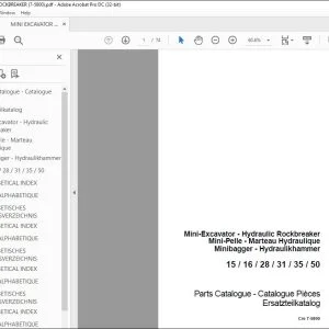 Case 15 16 28 31 35 50 Mini-Excavator Hydraulic Rockbreaker Parts Catalogue Manual EN_FR_DE 7-5800 - PDF DOWNLOAD