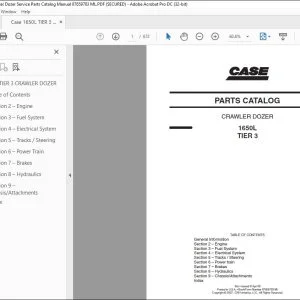 Case 1650L TIER 3 Crawler Dozer Service Parts Catalog Manual 87659783 ML - PDF DOWNLOAD