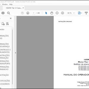 Case 1650M Motor Tier 2 Buldôzer de esteiras MANUAL DO OPERADOR(47713547) - PDF DOWNLOAD (Portuguese)