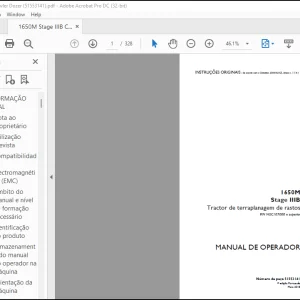 Case 1650M Stage IIIB Tractor de terraplanagem de rastos MANUAL DE OPERADOR (51553141) - PDF DOWNLOAD (Portuguese)