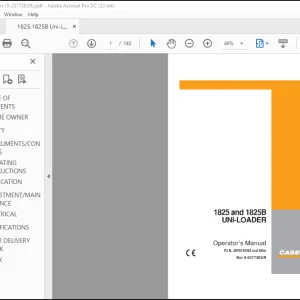 Case 1825 and 1825B UNI-LOADER Parts Catalogue Manual(9-25773EUR)  - PDF DOWNLOAD