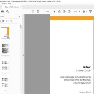 Case 1850K Crawler Dozer Service Parts Catalogue Manual 87364219 - PDF DOWNLOAD