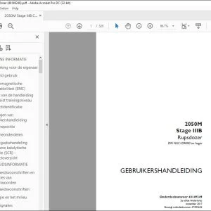 Case 2050M Stage IIIB Rupsdozer GEBRUIKERSHANDLEIDING 48149249 - PDF DOWNLOAD (Dutch)