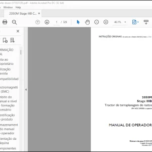 Case 2050M Stage IIIB Tractor de terraplanagem de rastos MANUAL DE OPERADOR(51553129) - PDF DOWNLOAD (Portuguese)