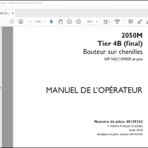Case 2050M Tier 4B (final) Bouteur sur chenilles MANUEL DE L’OPÉRATEUR(48149242) - PDF DOWNLOAD (French)