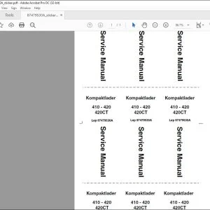 Case 410 420 420CT Kompaktlader Service Manual 87479530A - PDF DOWNLOAD (German)