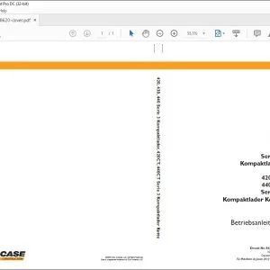 Case 420 430 440 Serie 3 Kompaktlader 420CT 440CT Serie 3 Kompaktlader Kette Betriebsanleitung 84268620 - PDF DOWNLOAD (German)