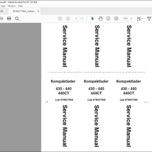 Case 430 440 440CT Kompaktlader Service Manual 87482738A - PDF DOWNLOAD (German)