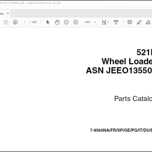 Case 521D Wheel Loader ASN JEEO135501 Parts Catalog Manual(7-8560ML)EN_FR_SP_DE_PG_IT_DU_DA - PDF DOWNLOAD