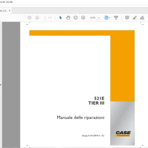 Case 521E TIER III Manuale delle riparazioni 84128978 - PDF DOWNLOAD (ITALIAN)