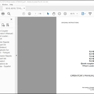 Case 521G 621G 721G 821G 921G Quick coupler Wheel Loader OPERATOR’S MANUAL_EN_FR_SP (47944535) - PDF DOWNLOAD
