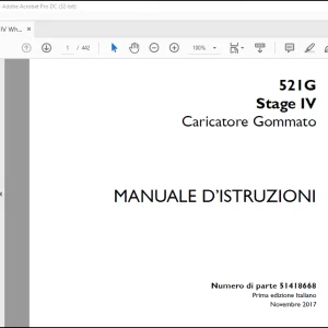 Case 5521G Stage IV Caricatore Gommato MANUALE D’ISTRUZIONI(51418668) -PDF DOWNLOAD (Italian)