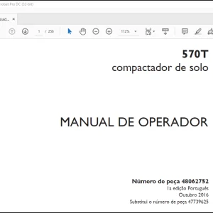 Case 570 T compactador de solo MANUAL DE OPERADOR(48062752) - PDF DOWNLOAD(Portuguese)