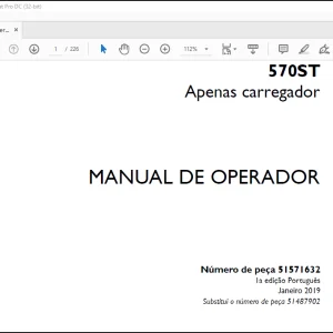 Case 570ST Apenas carregador MANUAL DE OPERADOR(51571632) - PDF DOWNLOAD (Portuguese)