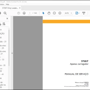 Case 570ST Apenas carregador MANUAL DE SERVIÇO(51590725) - PDF DOWNLOAD (Portuguese)