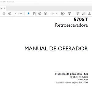Case 570ST Retroescavadora MANUAL DE OPERADOR(51571626) - PDF DOWNLOAD(Portuguese)