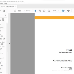 Case 570ST Retroescavadora MANUAL DE SERVIÇO(51590715) - PDF DOWNLOAD (Portuguese)