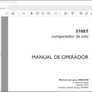 Case 570ST compactador de solo MANUAL DE OPERADOR(48062390) - PDF DOWNLOAD(Portuguese)