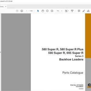 Case 580 Super R, 580 Super R Plus590 Super R, 695 Super R Series 3 Backhoe Loaders Parts Catalogue Manual 87725940 - PDF DOWNLOAD (EN-IT-ES-DE-FR)