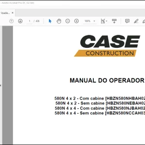 Case 580N MANUAL DE OPERADOR(84597515) - PDF DOWNLOAD (Portuguese)