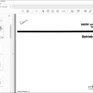 Case 580SK und Servopower Tieflõffelbagger Betriebsanweisung 9-22171 - PDF DOWNLOAD (German)