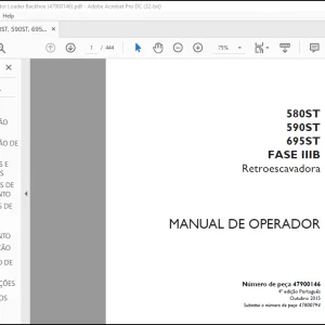Case 580ST 590ST 695ST FASE IIIB Retroescavadora MANUAL DE OPERADOR(47900146) - PDF DOWNLOAD