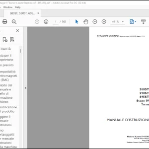Case 580ST 590ST 695ST Stage IV Terne MANUALE D’ISTRUZIONI(51415383) - PDF DOWNLOAD (Italian))