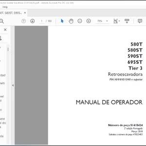 Case 580T 580ST 590ST 695ST Motor Tier 3 Retroescavadora MANUAL DE OPERADOR(51415424) - PDF DOWNLOAD