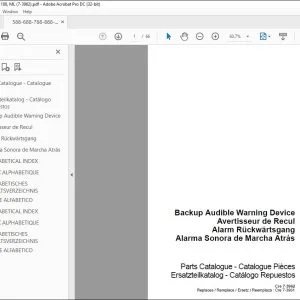 Case 588 688 788 888 988 1188 Backup Audible Warning Device Parts Catalogue Manual EN_DE_FR_ES 7-3962 - PDF DOWNLOAD