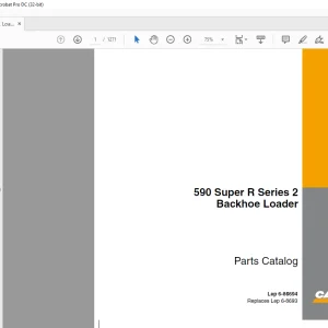 Case 590 Super R Series 2 Backhoe Loader Parts Catalog Manual 6-86694 - PDF DOWNLOAD (EN-IT-ES-DE-FR-PT-NL-DAN)