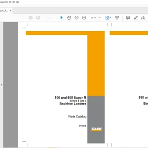 Case 590 and 695 Super R Series 2 Tier 3 Backhoe Loaders Parts Catalog Manual 87587275 - PDF DOWNLOAD (EN-IT-ES-DE-FR-PT-NL-DAN)