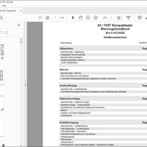 Case 60 70XT Kompaktlader Wartungshandbuch 6-45720GE - PDF DOWNLOAD (German)