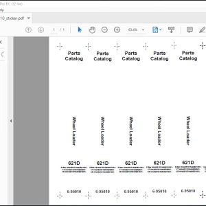 Case 621D Wheel Loader Parts catalog Manual EN_IT_FR_DE_ES_PT_DU(6-95010)  - PDF DOWNLOAD