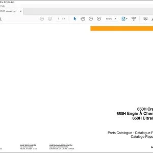 Case 650H Crawler Parts Catalogue Manual 7-5500 - PDF DOWNLOAD