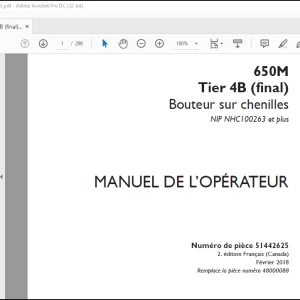 Case 650M Tier 4B (final) Bouteur sur chenilles MANUEL DE L’OPÉRATEUR(51442625) - PDF DOWNLOAD (French)