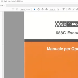 Case 688C Escavatore Manuale per Operatori 9-16130 - PDF DOWNLOAD (Italian)