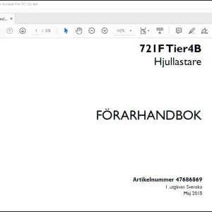 Case 721F Tier4B Hjullastare FÖRARHANDBOK Manual(47686869) - PDF DOWNLOAD (Swedish)