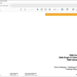 Case 750H Crawler Parts Catalogue Manual 7-5510 - PDF DOWNLOAD